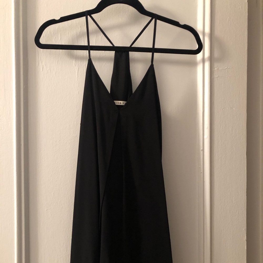 Alice + Olivia Black Fierra Mini Dress